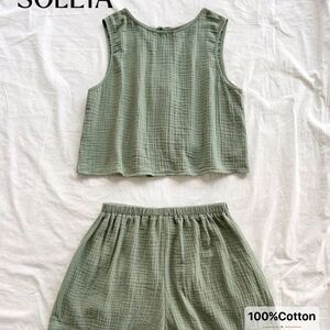 SHEIN Green High Waist Shorts
